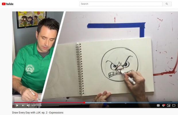 Draw Everyday with JJK:  Jarrett J. Krosoczka’s Non-Medical Corona Cure